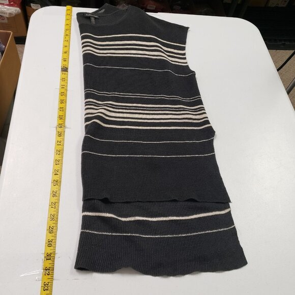 Eileen Fisher Womens Oversized Tunic Top Size M Gray Striped Lagom Sustainable - Picture 6 of 8